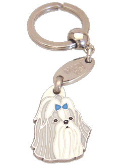 Shih tzu cinza azul - pet ID tag, dog ID tags, pet tags, personalized pet tags MjavHov - engraved pet tags online